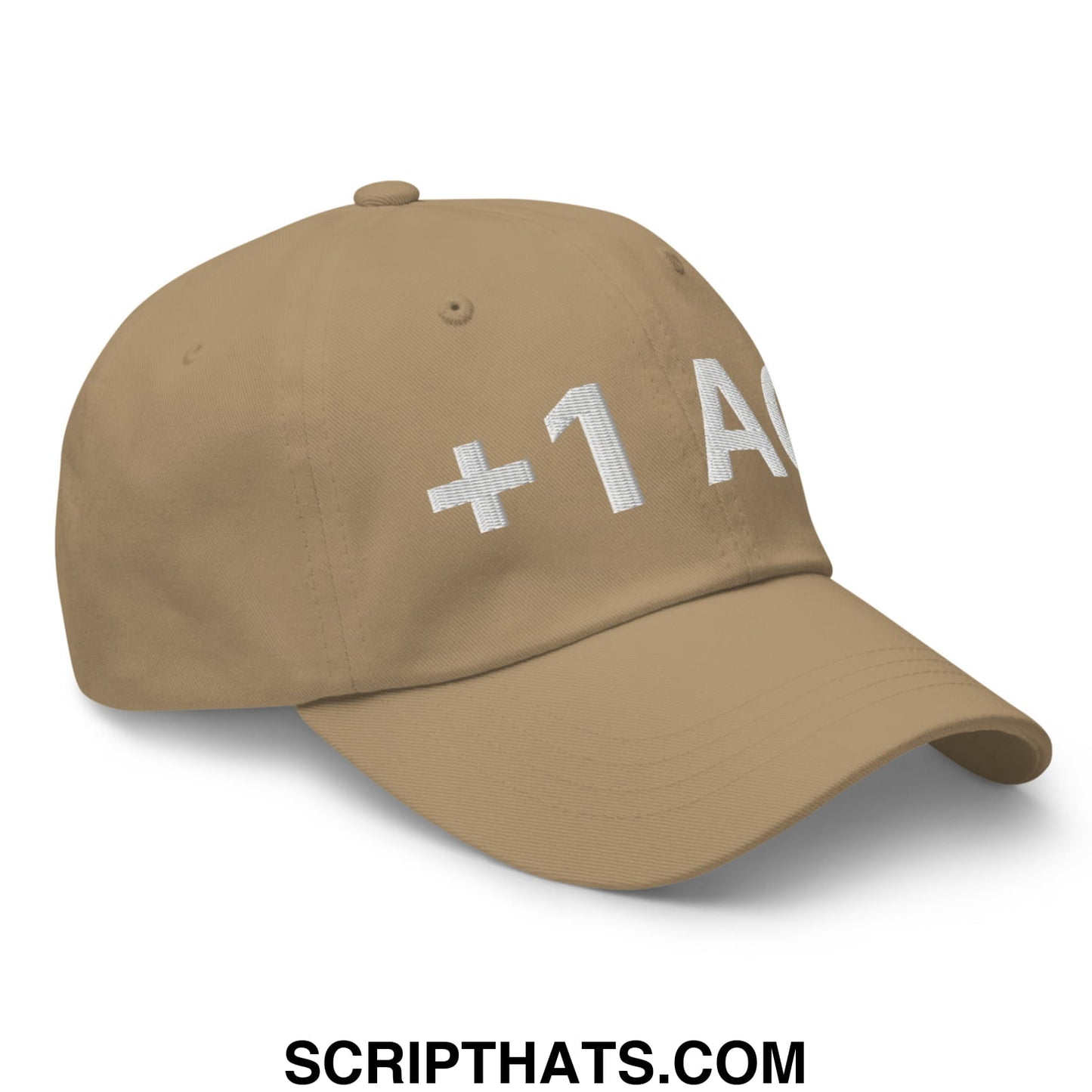 +1 AC Armor Class RPG Role Playing Game Embroidered Unstructured Dad Hat Khaki