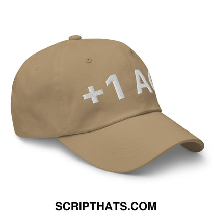 +1 AC Armor Class RPG Role Playing Game Embroidered Unstructured Dad Hat Khaki