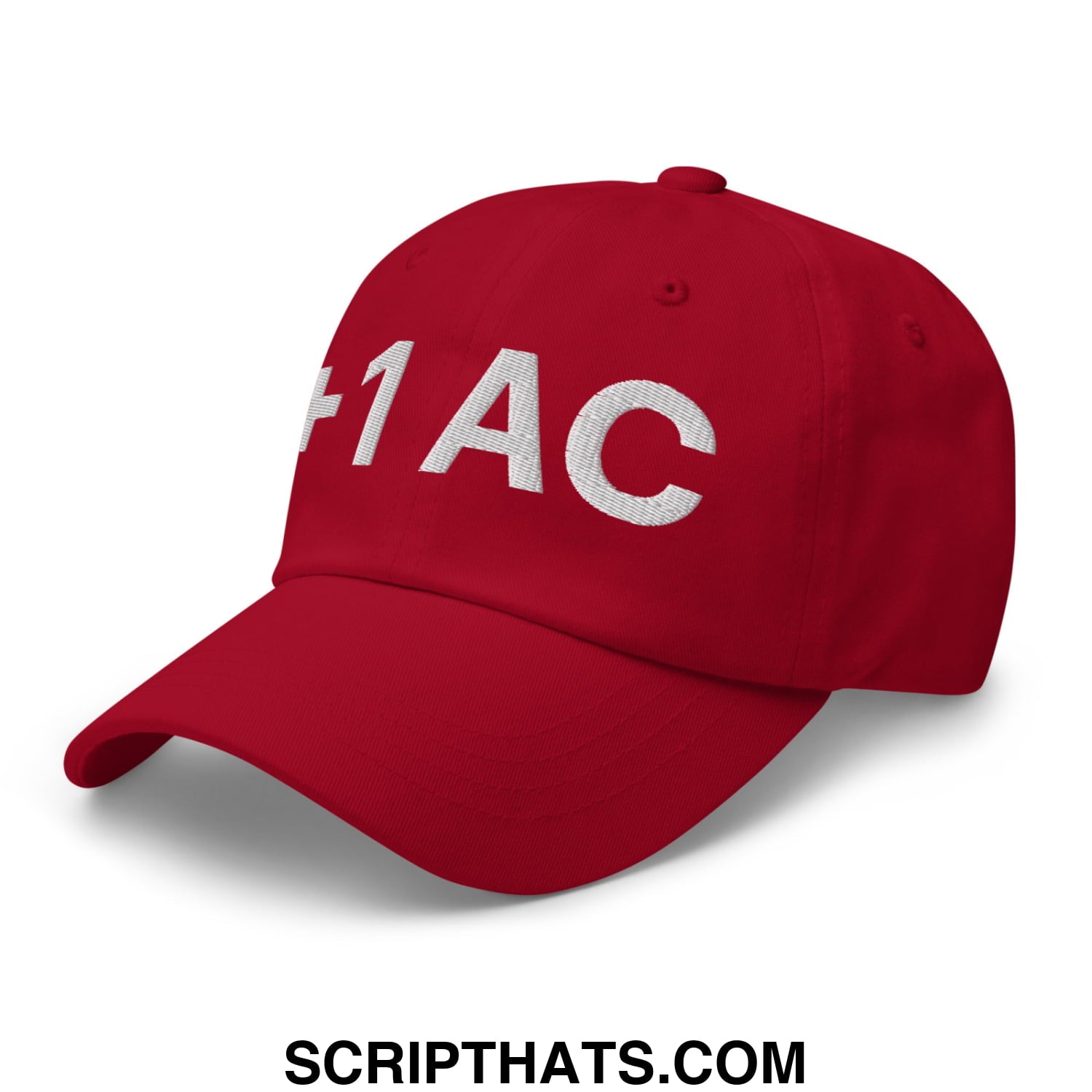 +1 AC Armor Class RPG Role Playing Game Embroidered Unstructured Dad Hat Cranberry