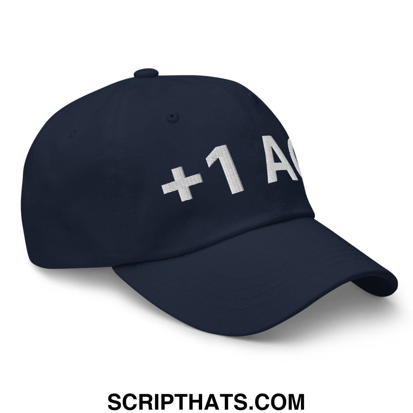 +1 AC Armor Class RPG Role Playing Game Embroidered Unstructured Dad Hat Navy