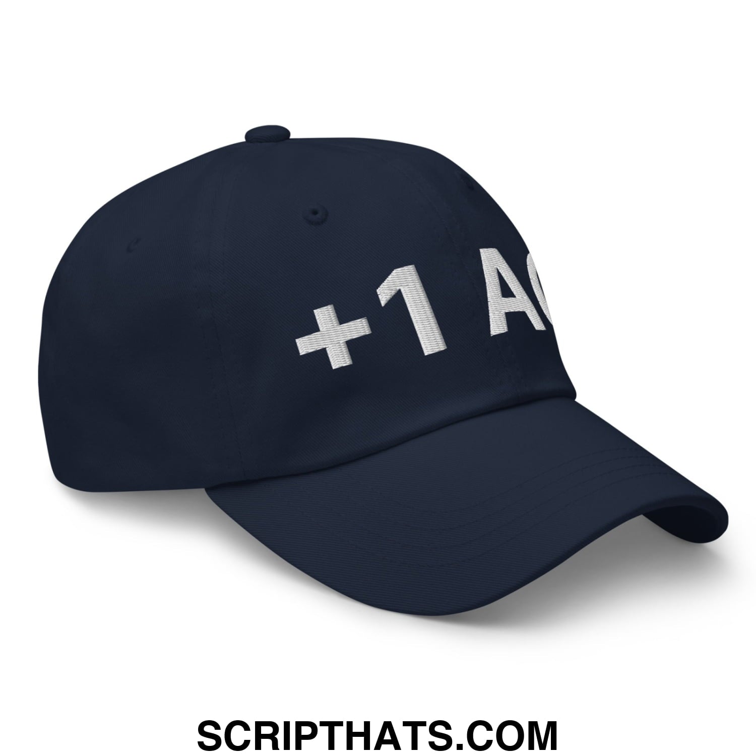 +1 AC Armor Class RPG Role Playing Game Embroidered Unstructured Dad Hat Navy