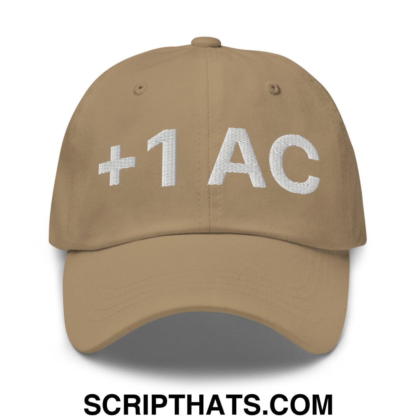 +1 AC Armor Class RPG Role Playing Game Embroidered Unstructured Dad Hat Khaki