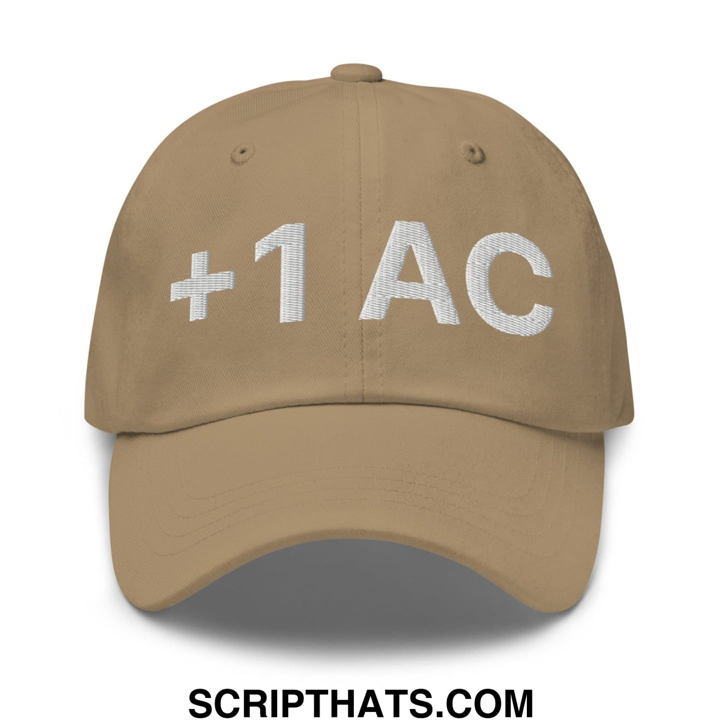 +1 AC Armor Class RPG Role Playing Game Embroidered Unstructured Dad Hat Khaki