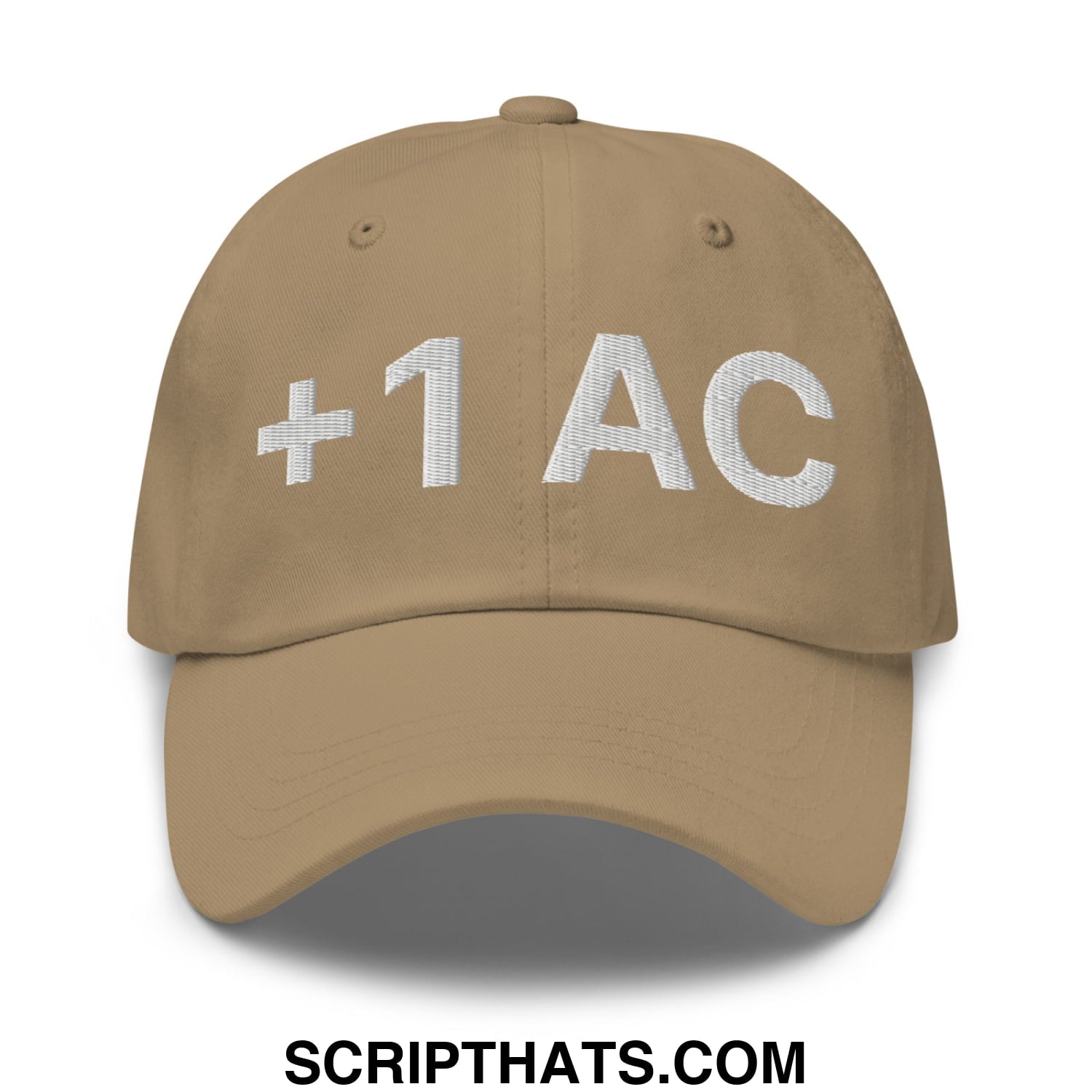 +1 AC Armor Class RPG Role Playing Game Embroidered Unstructured Dad Hat Khaki