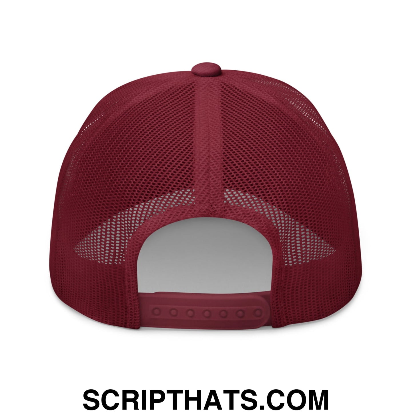 A Lot Going On At The Moment Embroidered Mesh Trucker Hat Cranberry