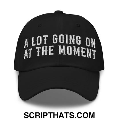 A Lot Going On At The Moment Embroidered Unstructured Dad Hat Black