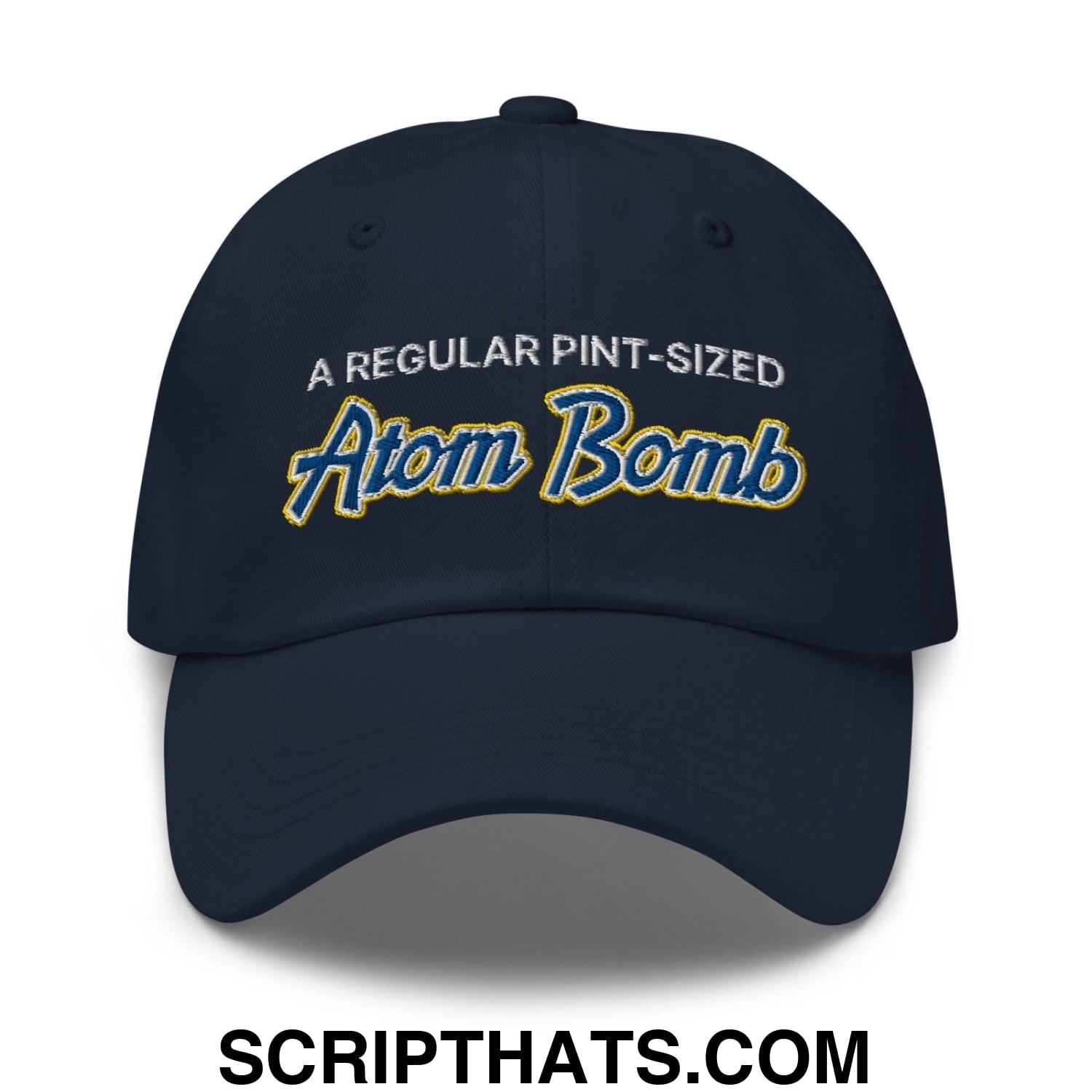 A Regular Pint-Sized Atom Bomb Script Dad Hat Navy