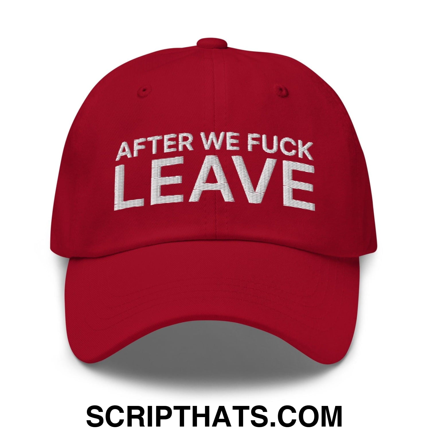 After We Fuck Leave Dad Hat Cranberry