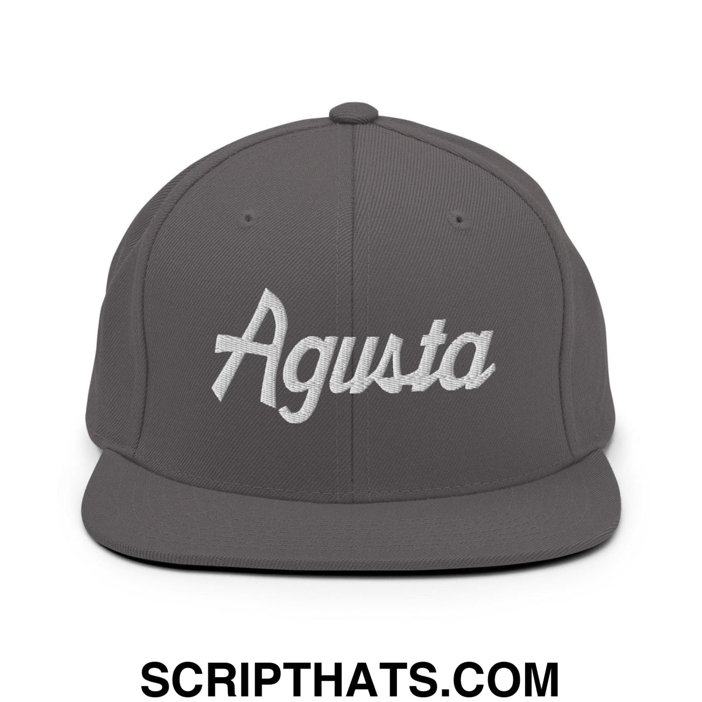 Agusta Script Snapback Hat Dark Grey