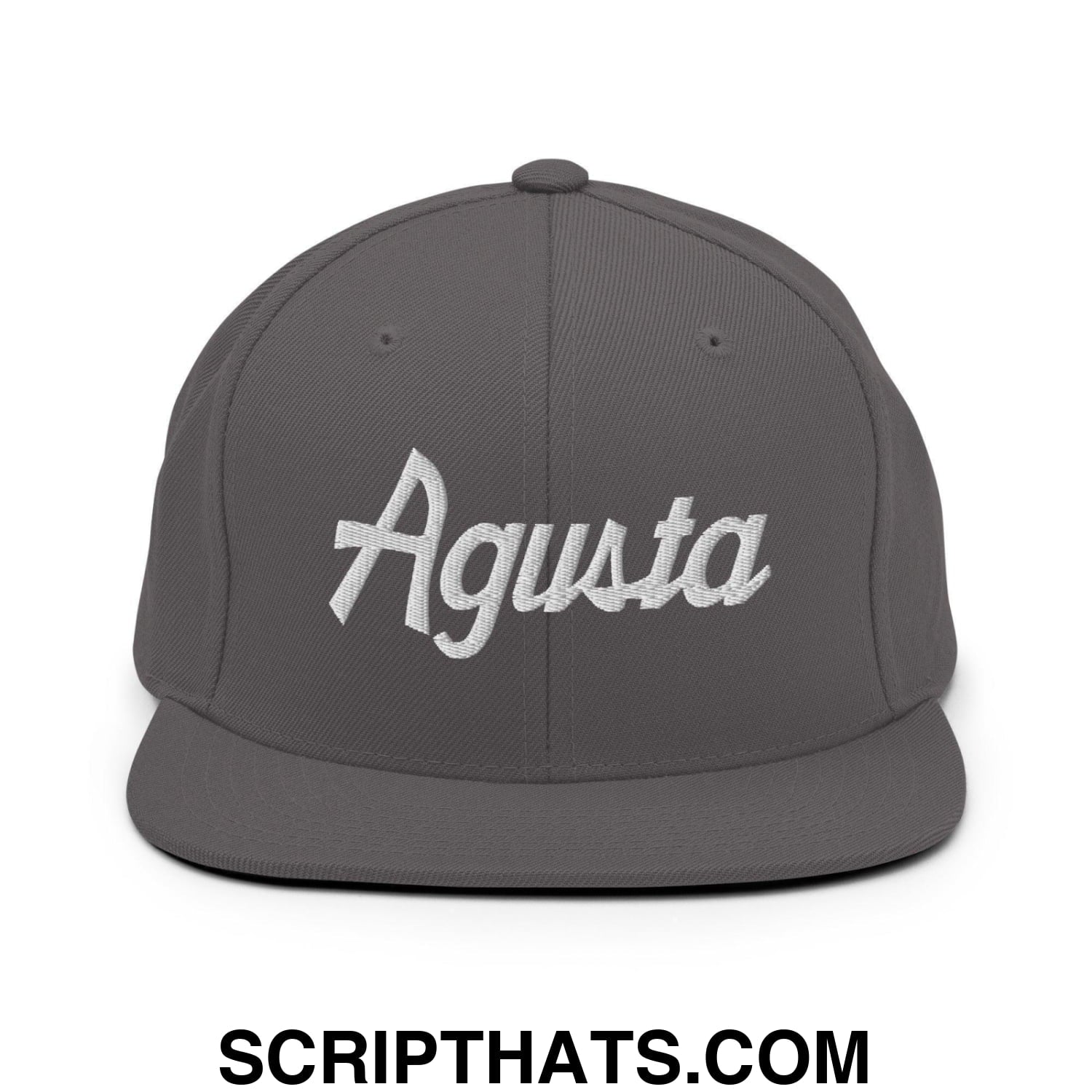 Agusta Script Snapback Hat Dark Grey