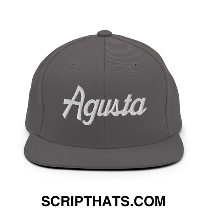 Agusta Script Snapback Hat Dark Grey