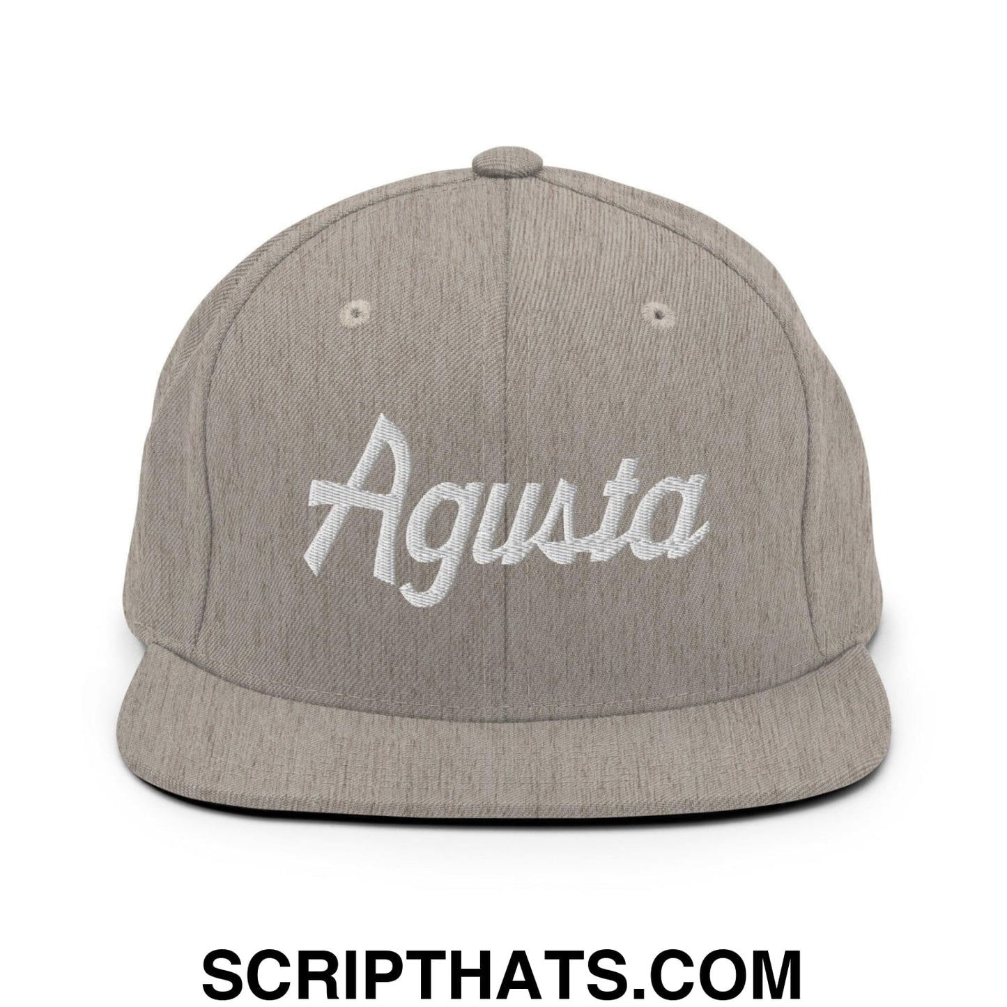 Agusta Script Snapback Hat Heather Grey