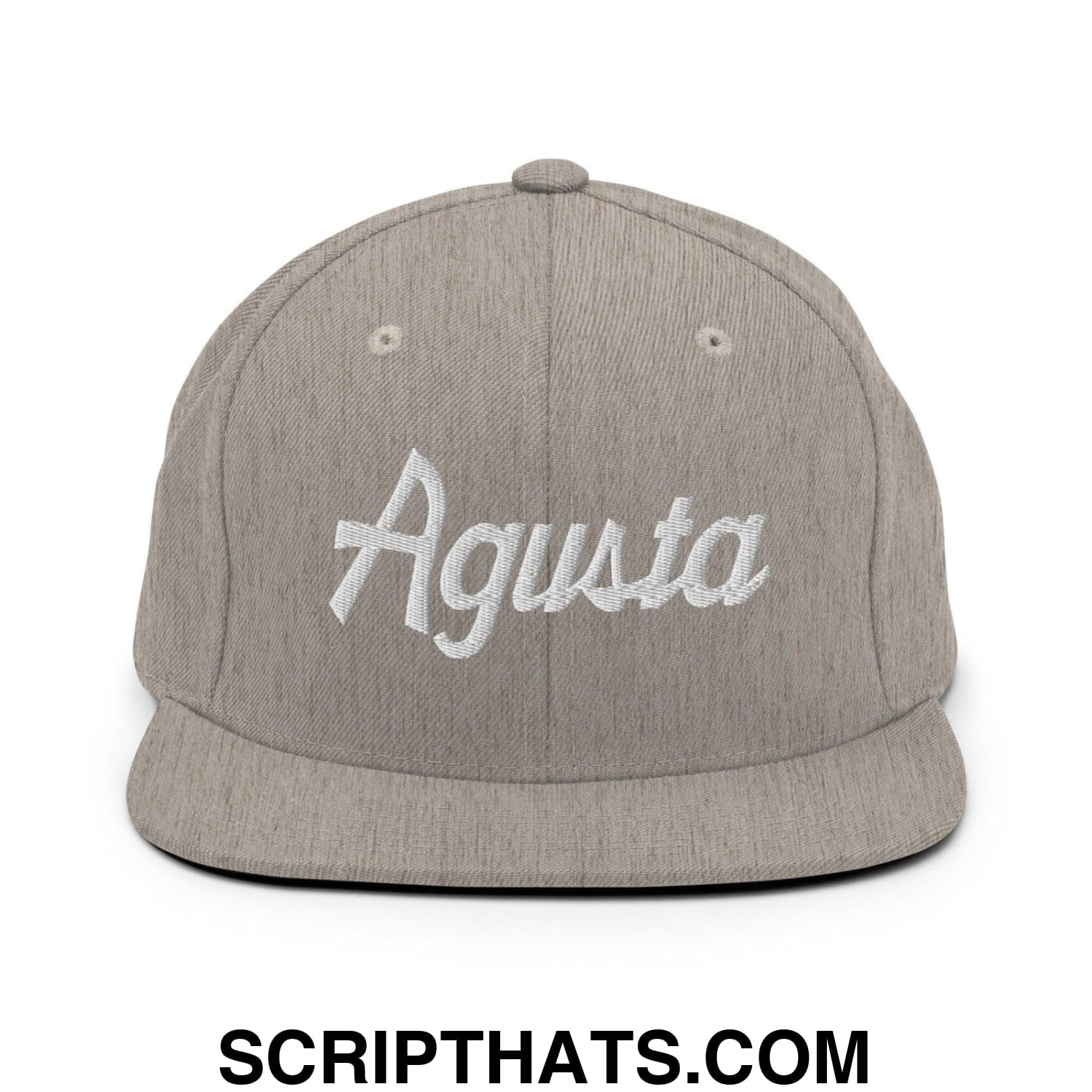 Agusta Script Snapback Hat Heather Grey