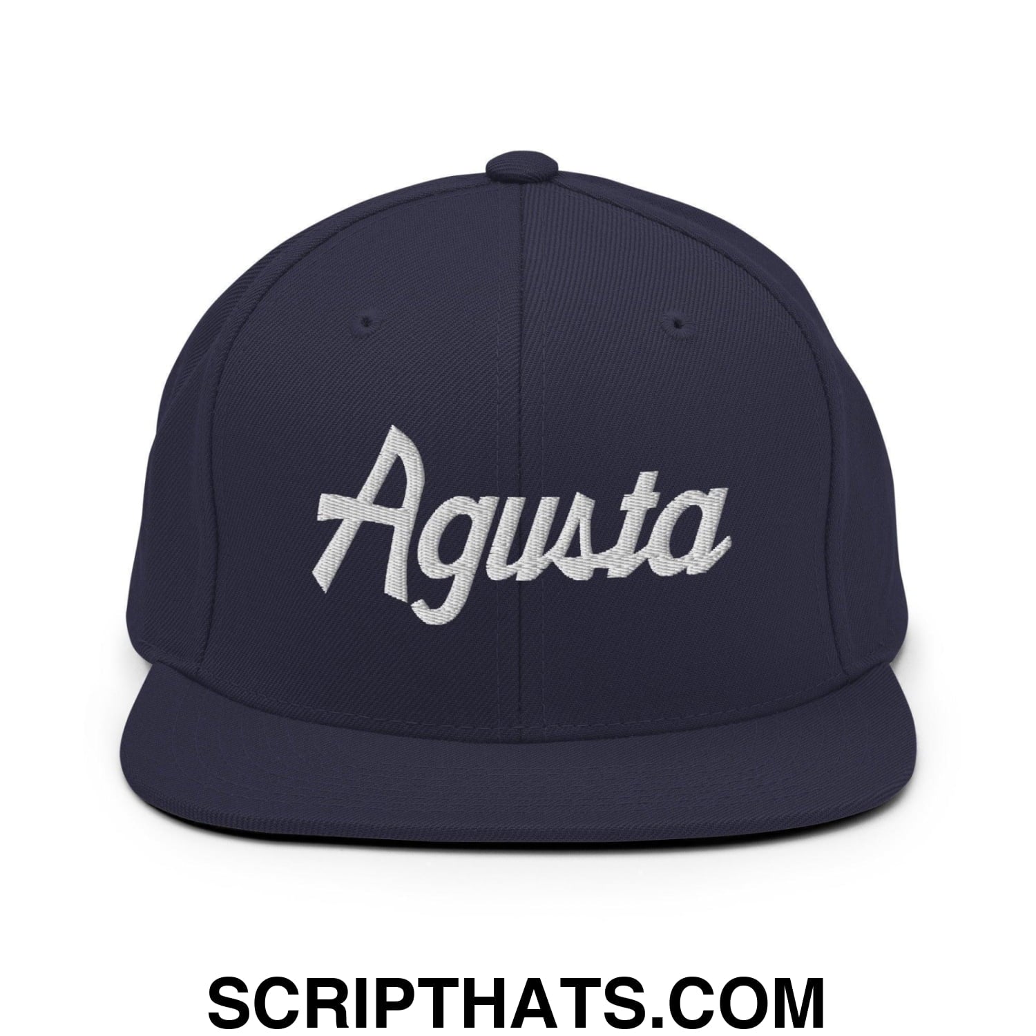 Agusta Script Snapback Hat Navy