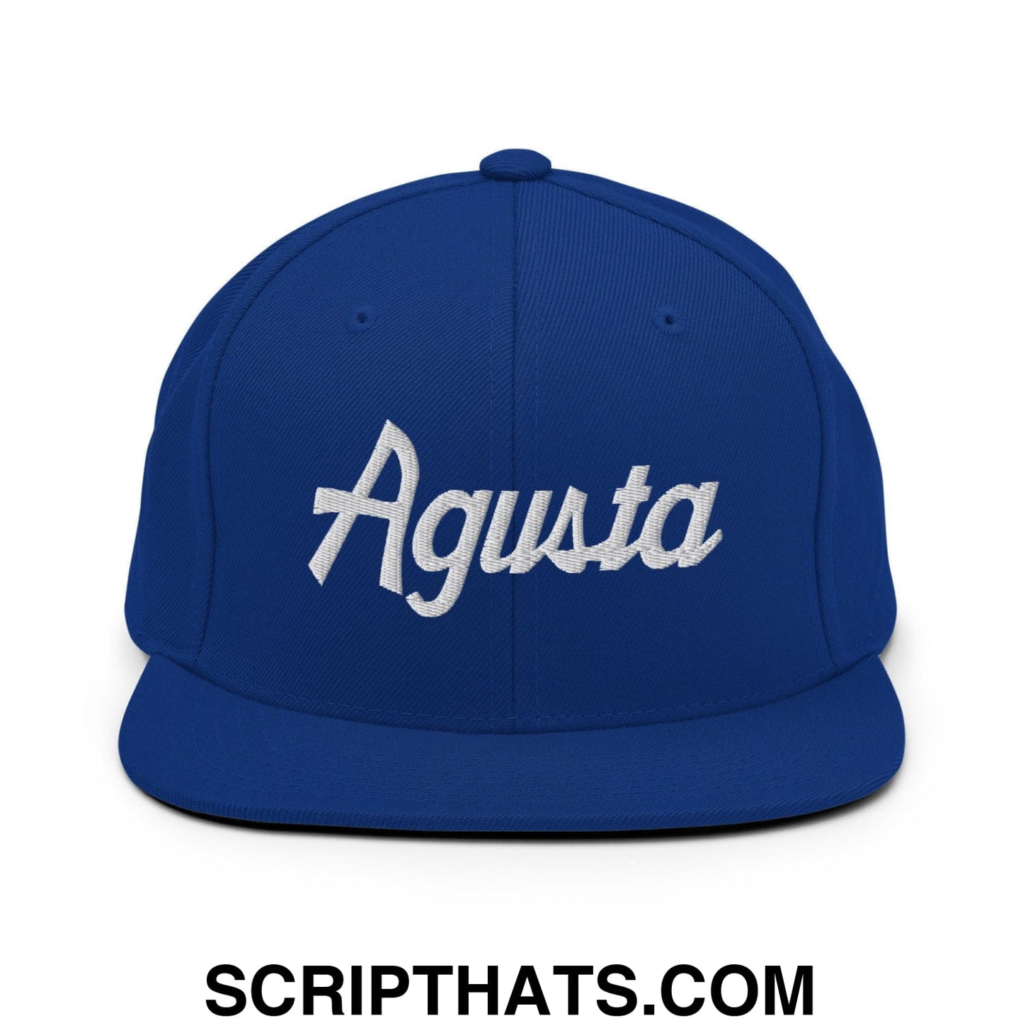 Agusta Script Snapback Hat Royal Blue