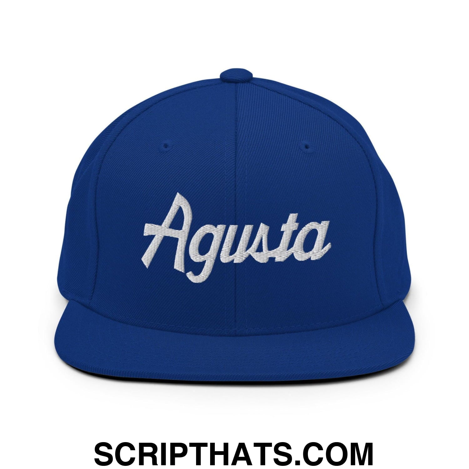 Agusta Script Snapback Hat Royal Blue