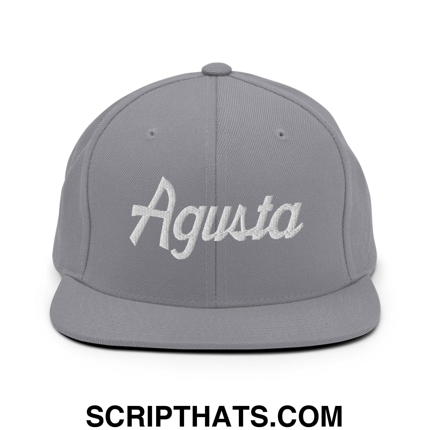 Agusta Script Snapback Hat Silver