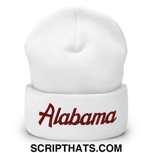Alabama Crimson Embroidered Knit Cuffed Beanie Default Title