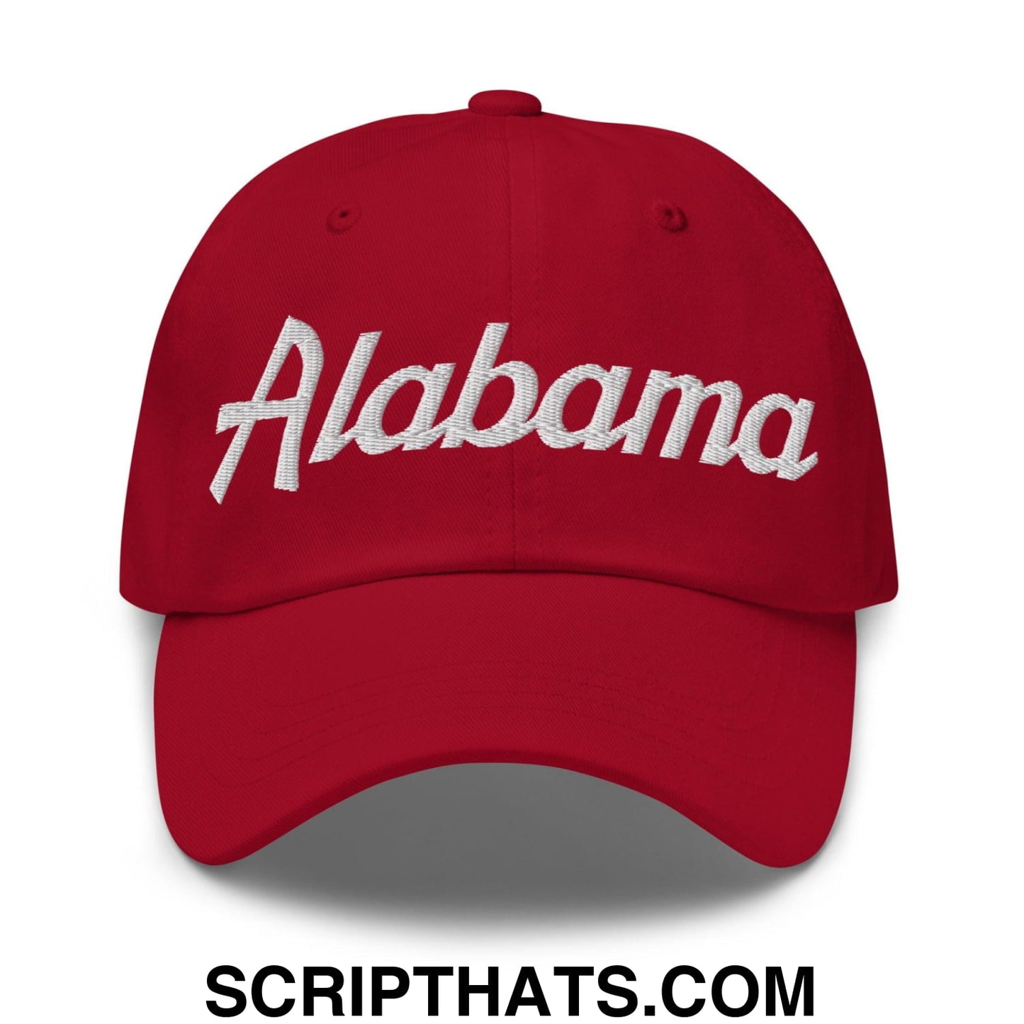 Alabama Vintage College Sports Script Embroidered Dad Hat Default Title