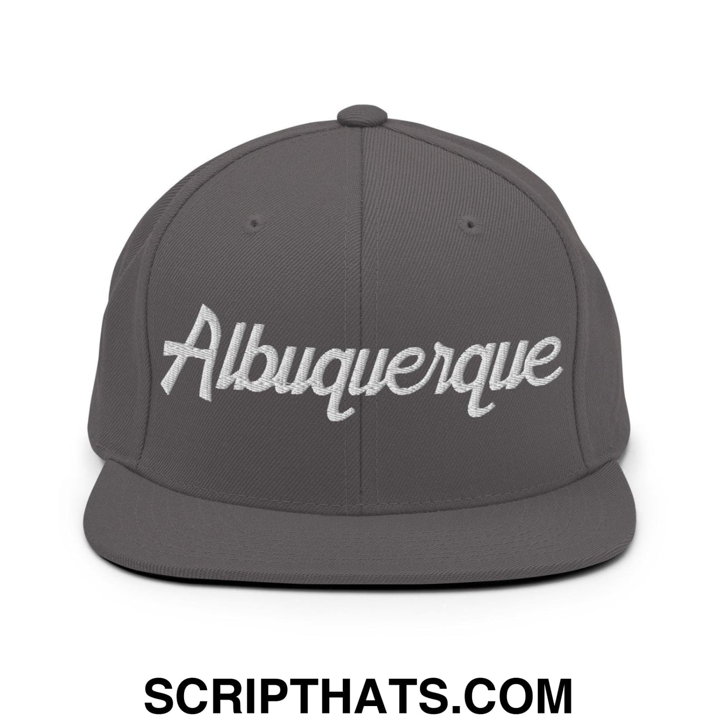 Albuquerque Script Snapback Hat Dark Grey