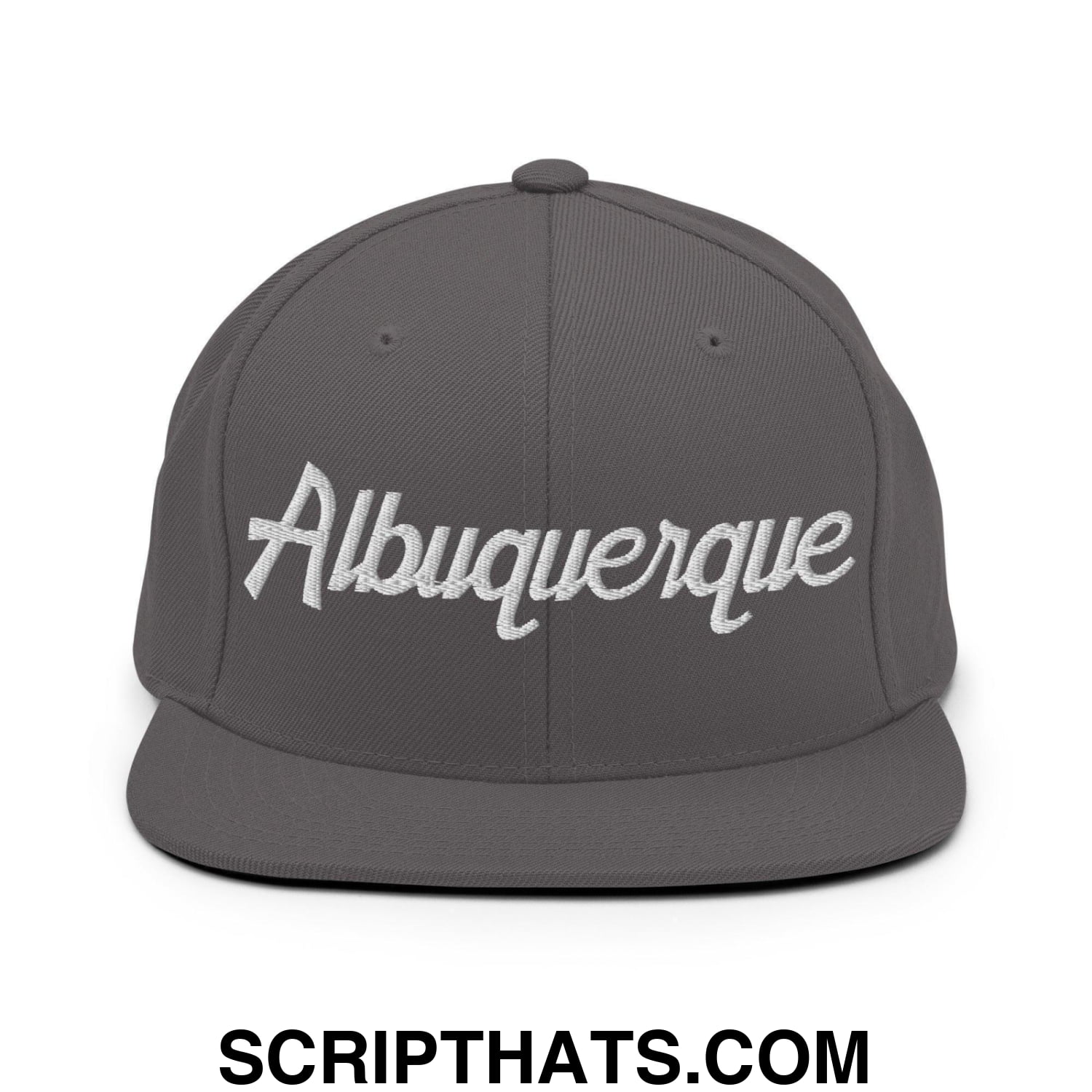 Albuquerque Script Snapback Hat Dark Grey