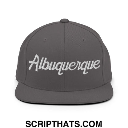 Albuquerque Script Snapback Hat Dark Grey