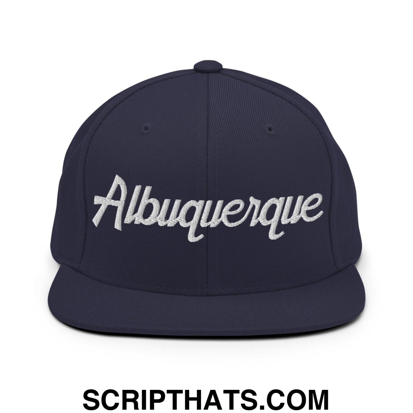 Albuquerque Script Snapback Hat Navy