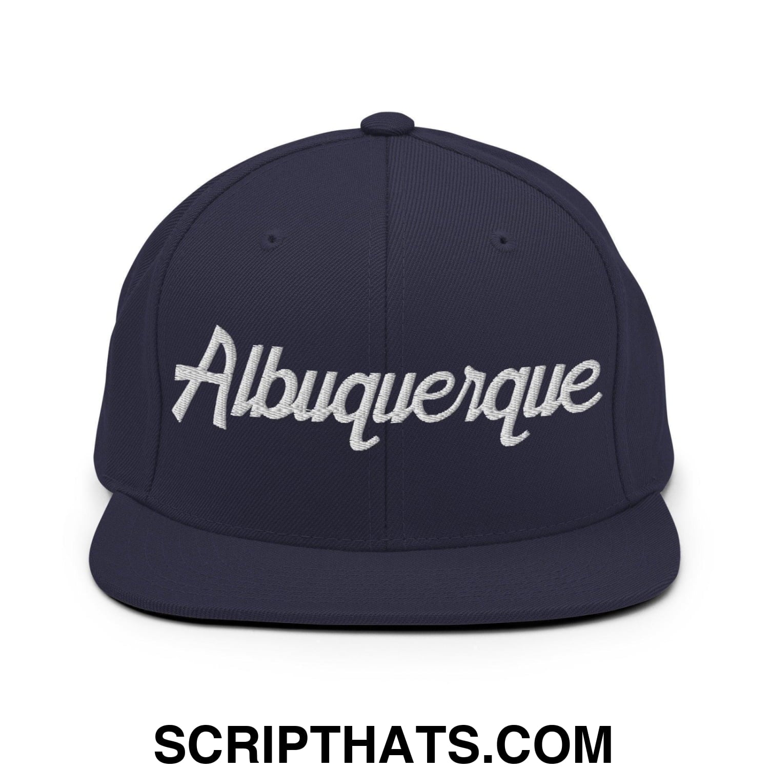 Albuquerque Script Snapback Hat Navy