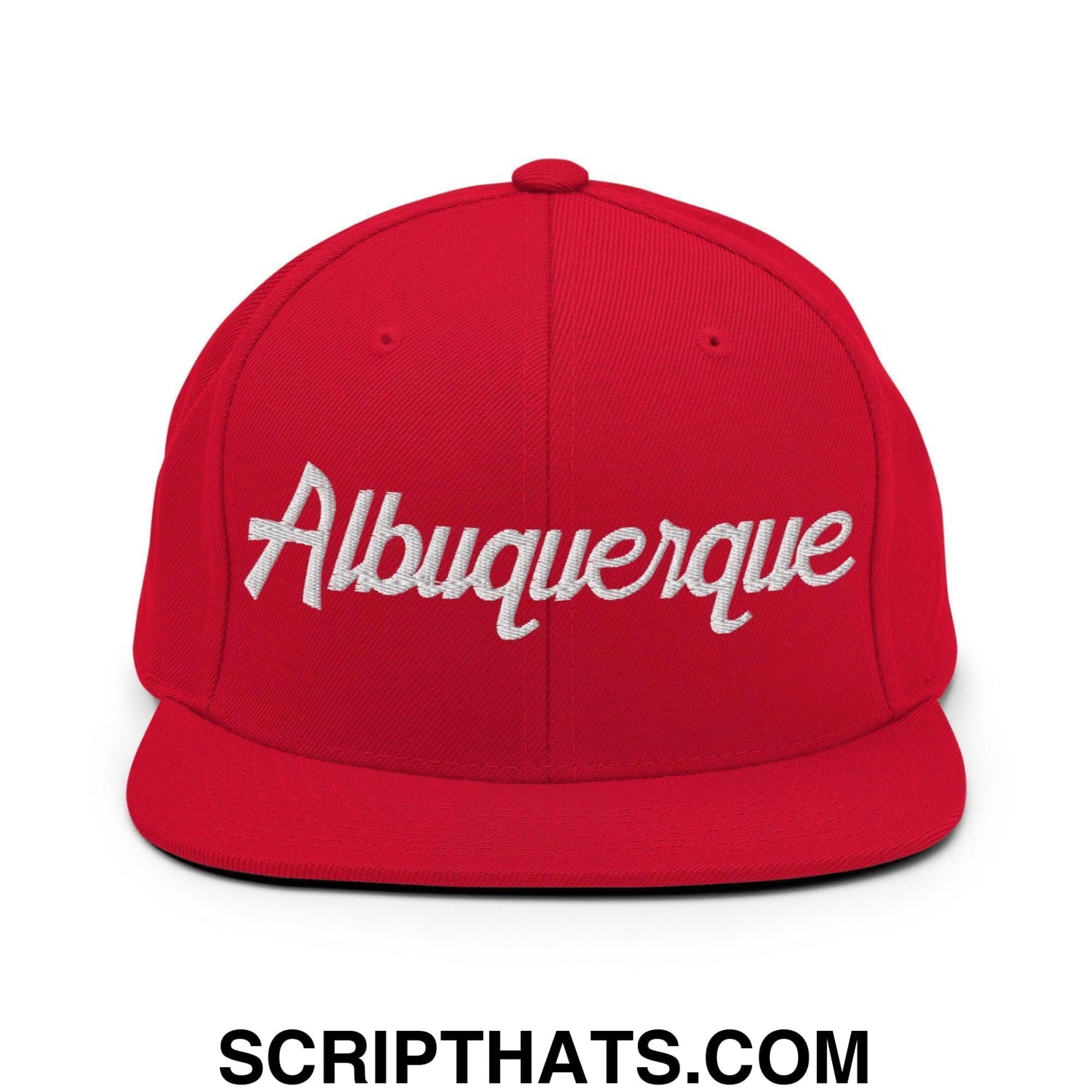 Albuquerque Script Snapback Hat Red