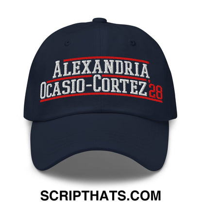 Alexandria Ocasio-Cortez AOC 2028 Embroidered Unstructured Dad Hat Default Title