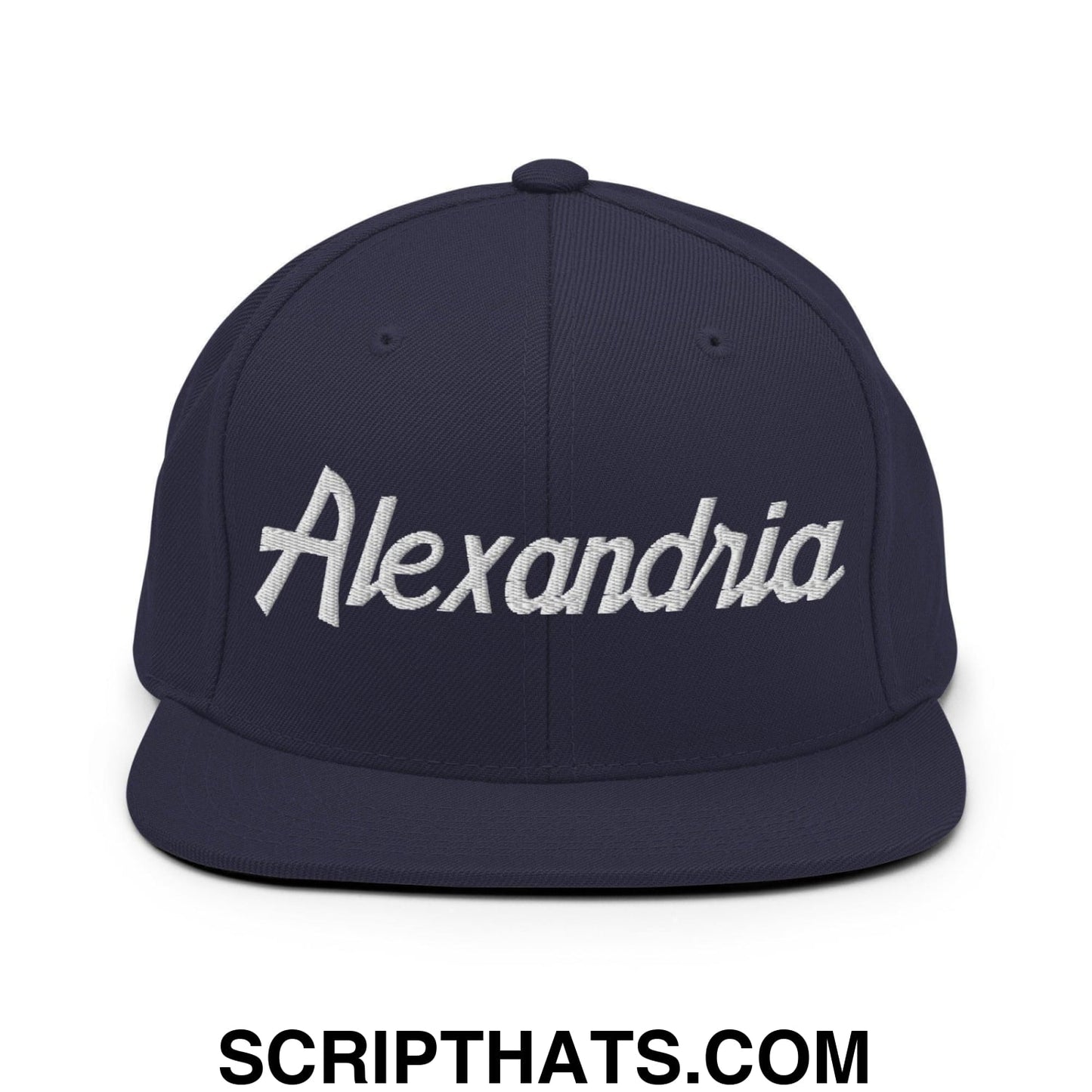 Alexandria Script Snapback Hat Navy