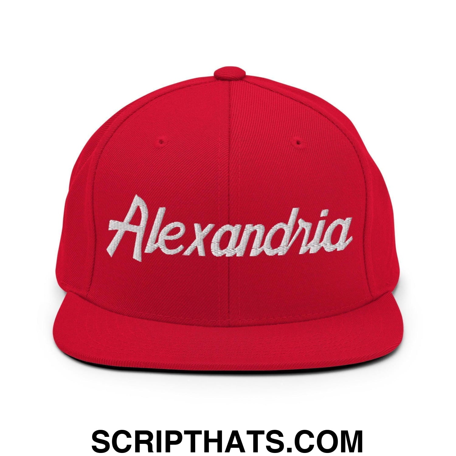 Alexandria Script Snapback Hat Red