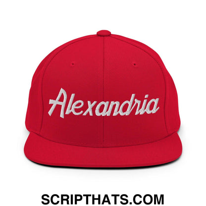 Alexandria Script Snapback Hat Red