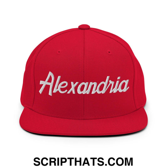 Alexandria Script Snapback Hat Red