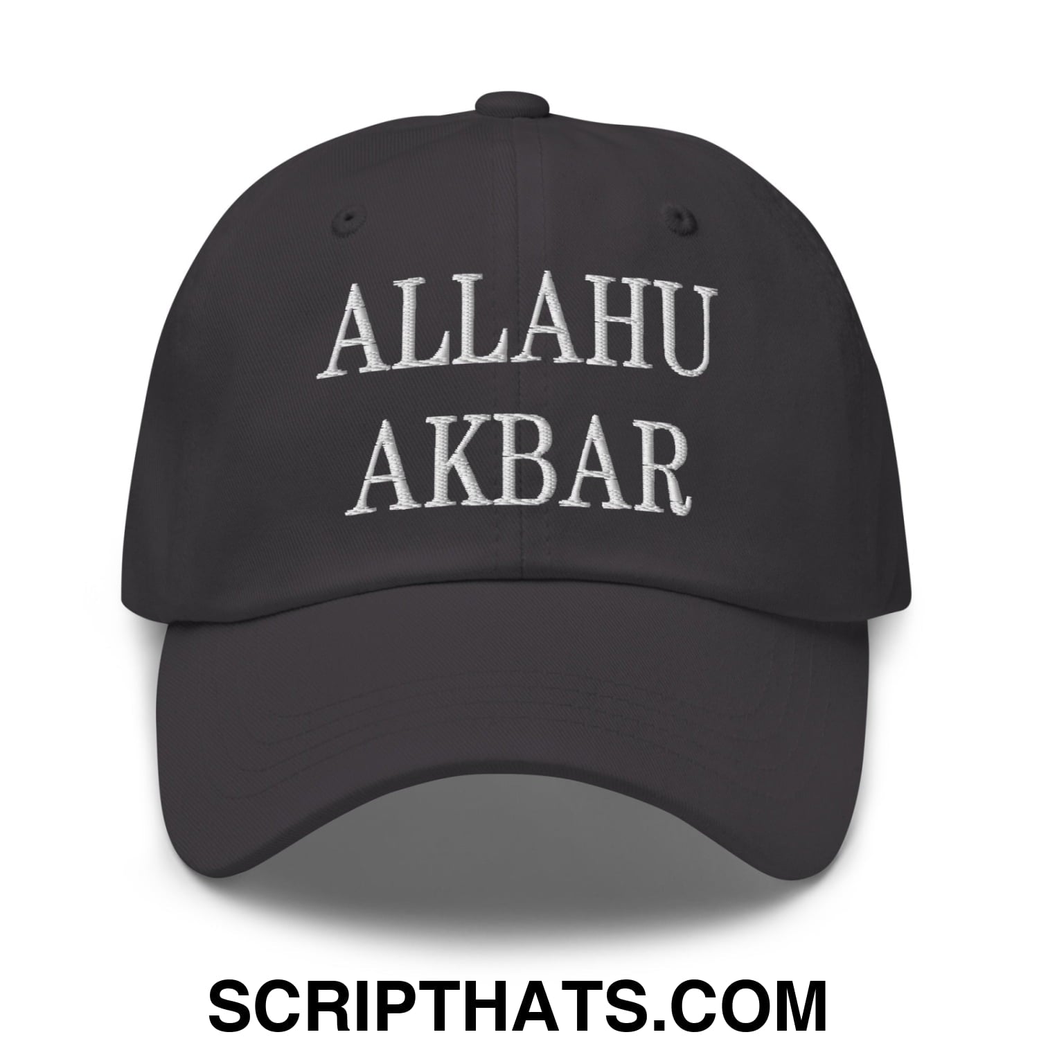 Allahu Akbar MAGA Parody Embroidered Dad Hat Dark Grey