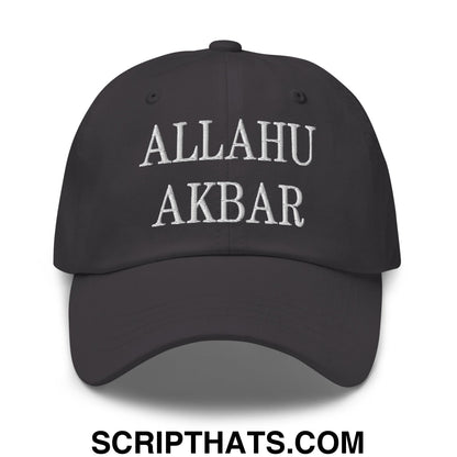 Allahu Akbar MAGA Parody Embroidered Dad Hat Dark Grey