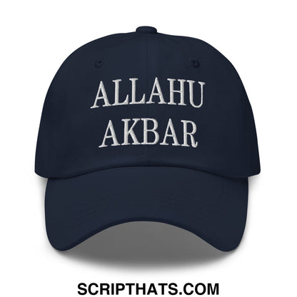 Allahu Akbar MAGA Parody Embroidered Dad Hat Navy