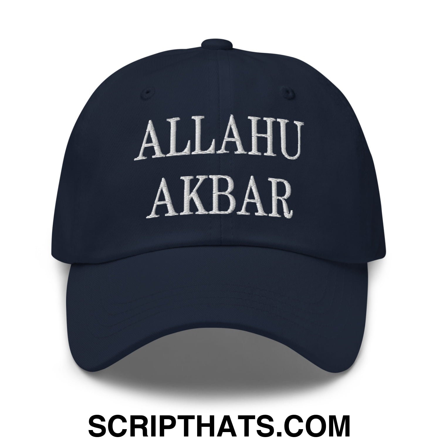 Allahu Akbar MAGA Parody Embroidered Dad Hat Navy
