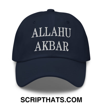 Allahu Akbar MAGA Parody Embroidered Dad Hat Navy