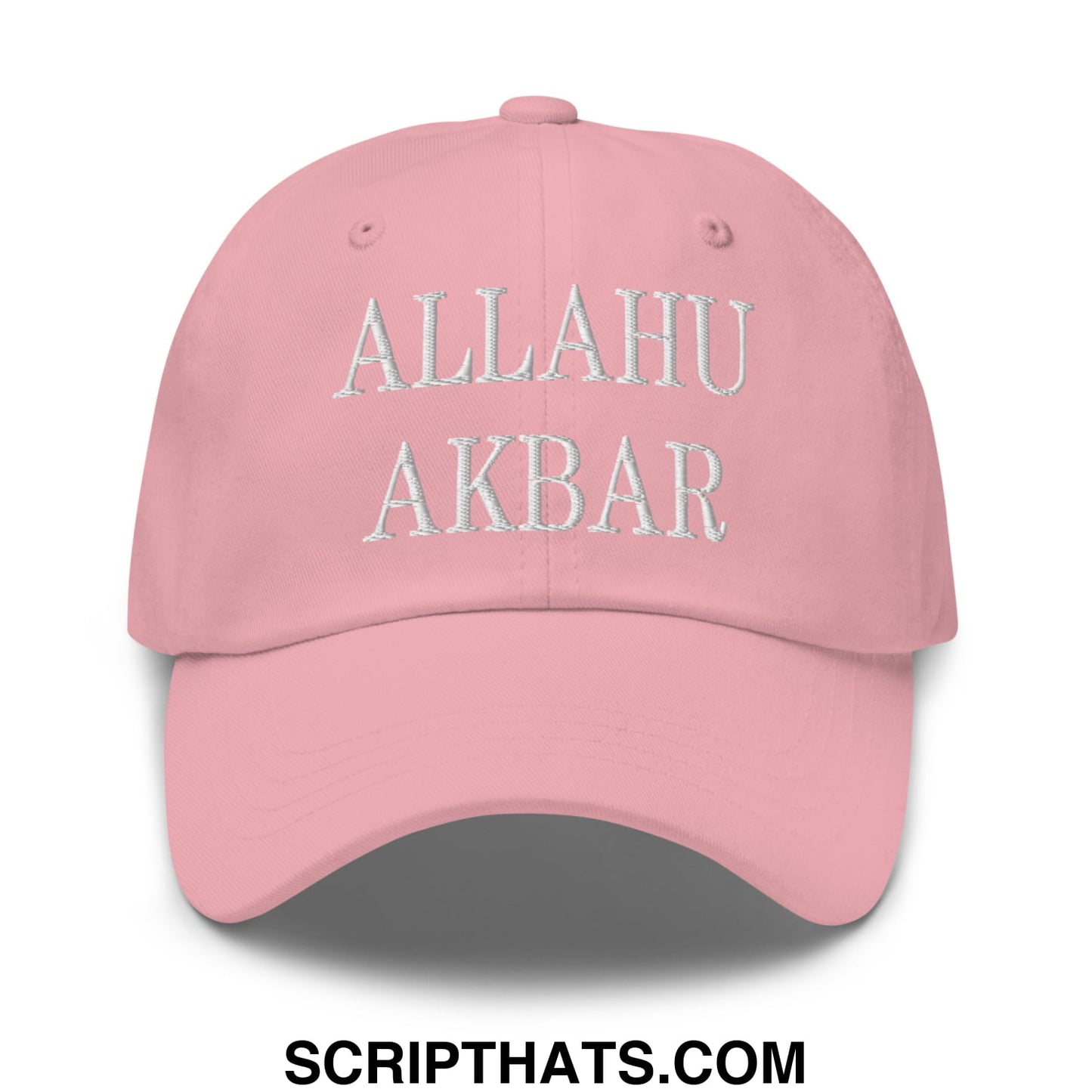 Allahu Akbar MAGA Parody Embroidered Dad Hat Pink