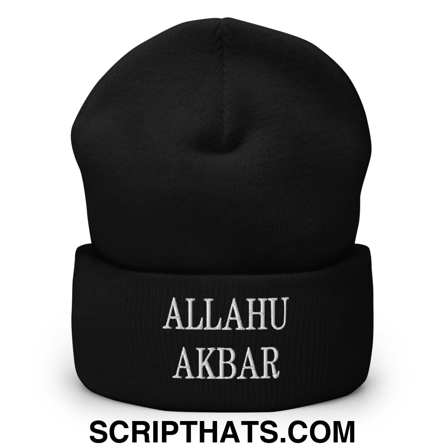 Allahu Akbar MAGA Parody Embroidered Knit Cuffed Beanie Black