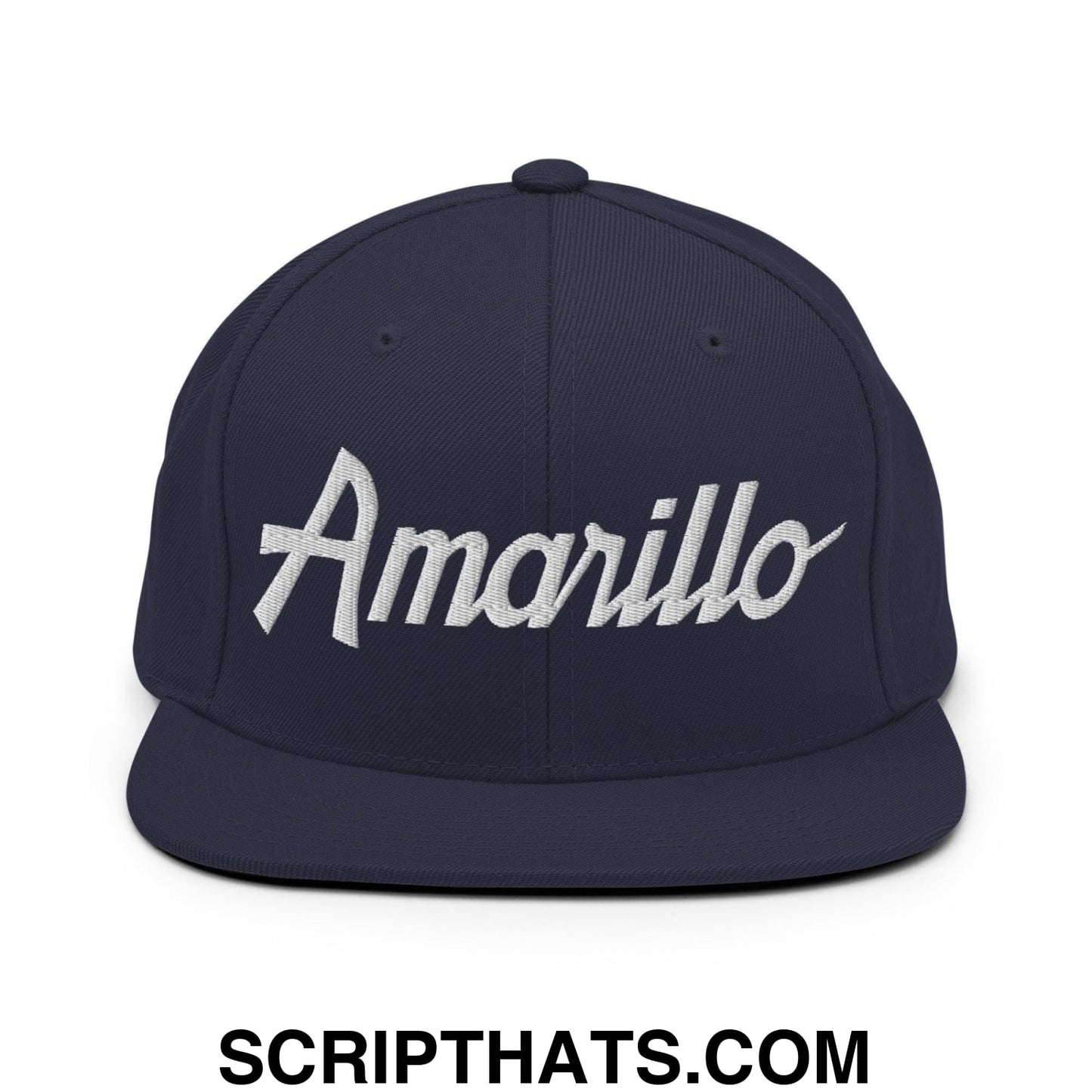 Amarillo Script Snapback Hat Navy