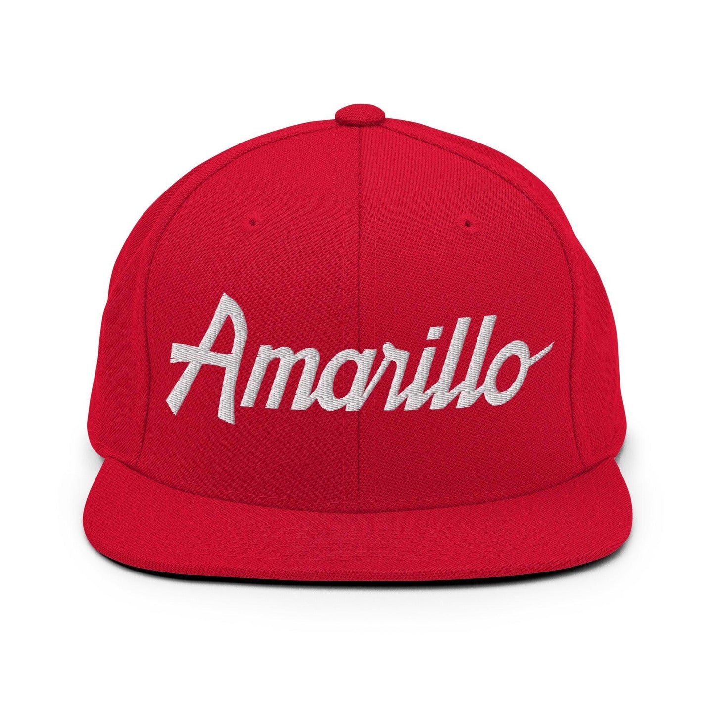 Amarillo Script Snapback Hat Red