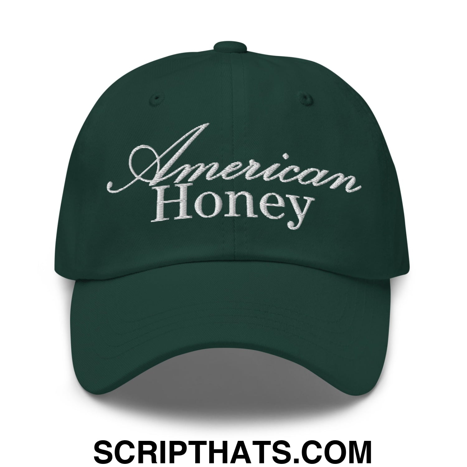 American Honey Embroidered Unstructured Dad Hat Spruce