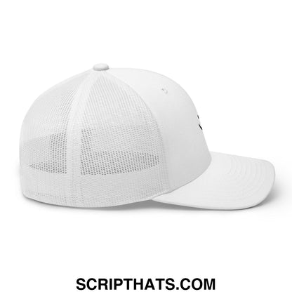 Amy Yang Smiley Face Golf Retro Trucker Hat White