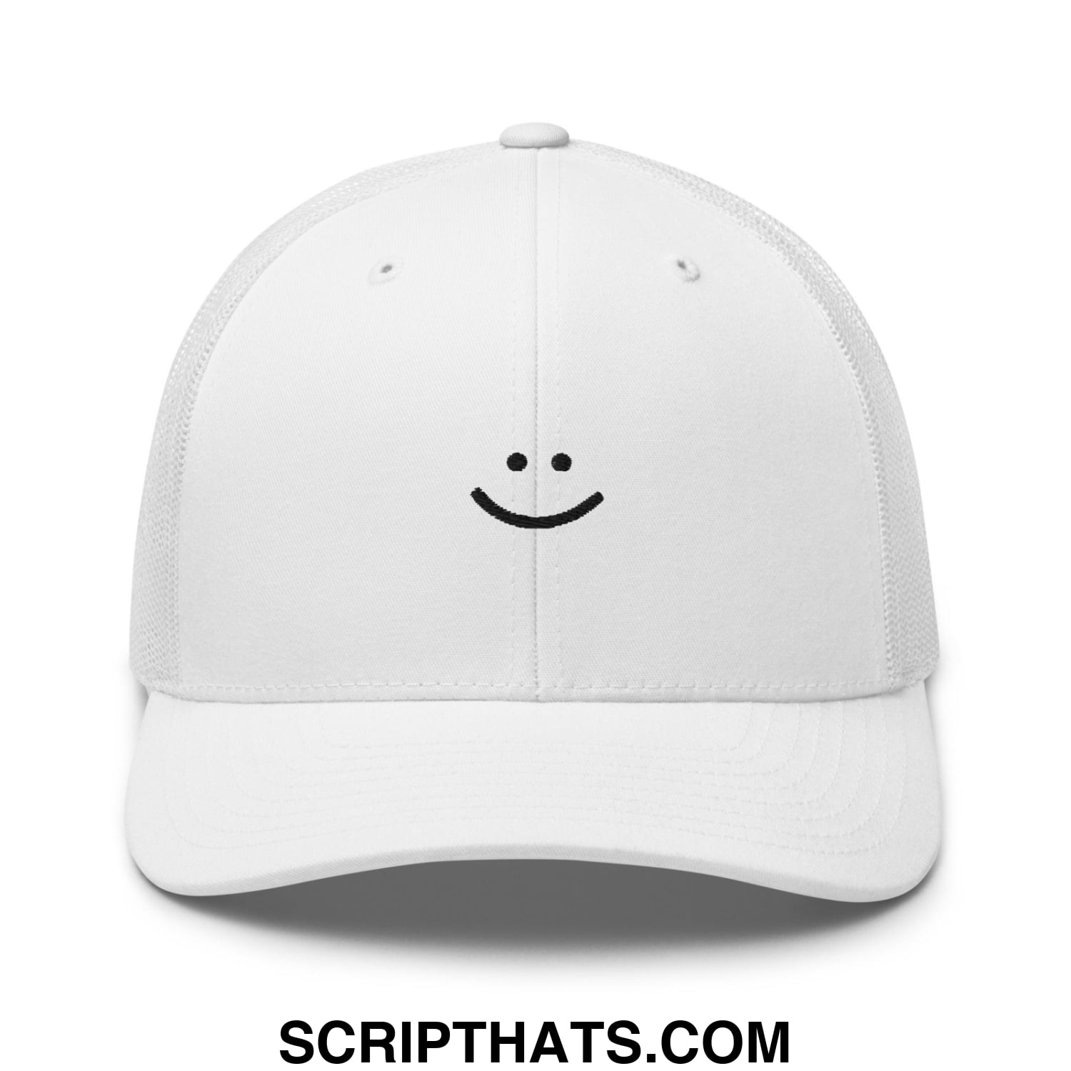 Amy Yang Smiley Face Golf Retro Trucker Hat White