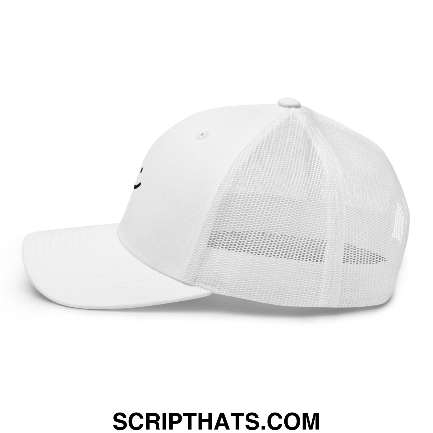 Amy Yang Smiley Face Golf Retro Trucker Hat White