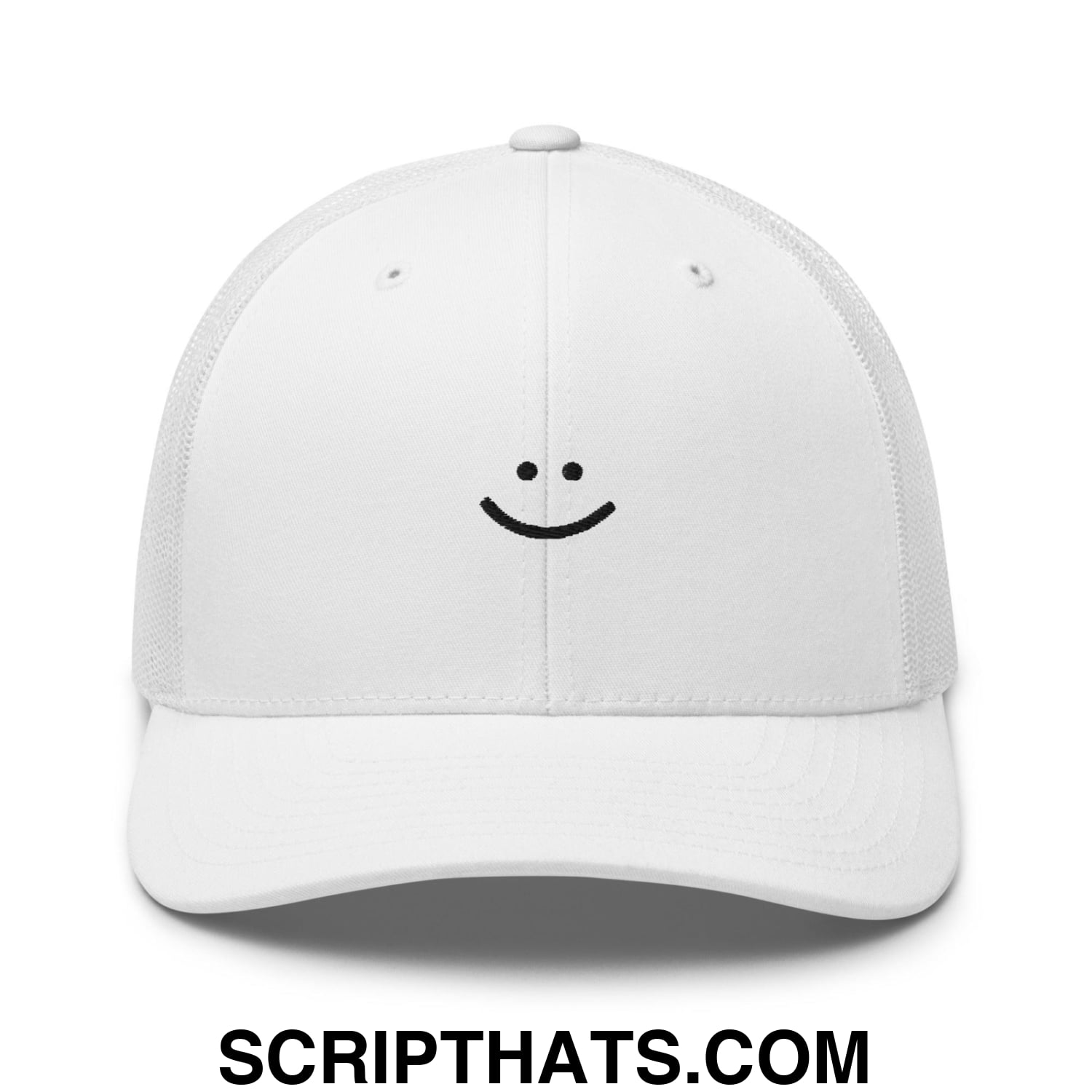 Amy Yang Smiley Face Golf Retro Trucker Hat White