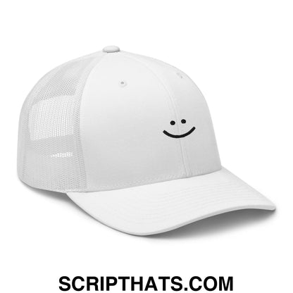 Amy Yang Smiley Face Golf Retro Trucker Hat White