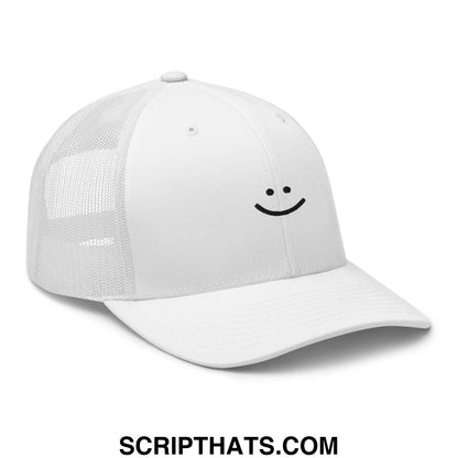 Amy Yang Smiley Face Golf Retro Trucker Hat White